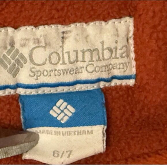 Columbia Orange and Brown winter Jacket for Outdoor Adventures kids6/7 with hood - Picture 7 of 12